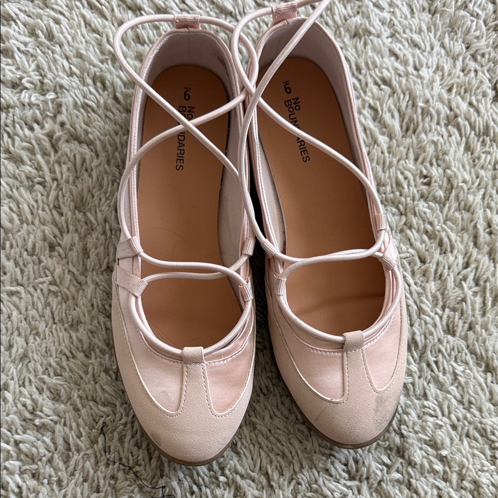 No Boundaries Women's Blush Ballet Flats